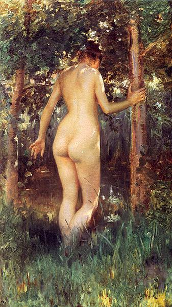 Julius LeBlanc Stewart Study Of A Nude Woman France oil painting art
